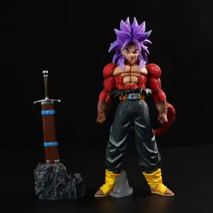 Figura de acción de Goku Super Saiyan 4 Trunks, 26cm, modelo de juguete para regalos