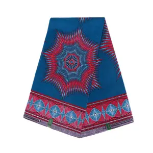 Kain batik Afrika sisi ganda cetak lilin Bali katun penuh 110 cm lebar kain untuk gaun pakaian motif bunga cantik