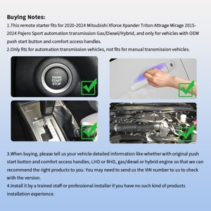 EASYGUARD Plug Play <b>Remote</b> Starter for Mitsubishi 20-24 Xforce Xpander Triton Attrage Mirage with Push to Start & comfort Access - Product Image 2