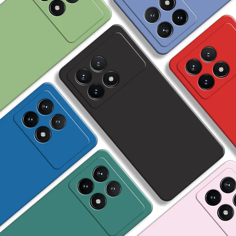 POCO X6 Proケース用POCO X3 X4 GT X5 Pro5Gカバー用新しいオリジナルの液体シリコンTPU保護バンパーFunda Para POCO X6 Pro