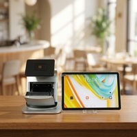 Terminal de point de vente Android 14 détachable de 11 pouces avec imprimante thermique 80 mm, écran tactile FHD, Bluetooth, 4 Go + 64 Go, système de point de vente pour la vente au détail