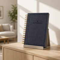 Carnet à spirales A5 en cuir rigide, 100 feuilles, ligné, cadeau pour le bureau, l'école, l'écriture