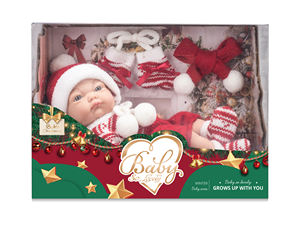 Poupée bébé de 10 pouces, <span class=keywords><strong>cadeau</strong></span> de Noël, ma première poupée bébé avec vêtements de Noël - Product Image 4