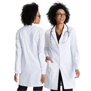 Uniformes d'hôpital brodés par gommages médicaux blancs professionnels de XL pour des manteaux imprimés par médecins pour l'usage de laboratoire - Product Image 1