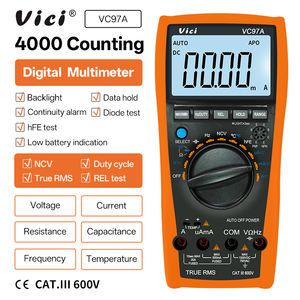 Vicimeter CE CAT. Multimètre numérique III 600V 4000 points AC DC Multimètre électrique VC97A - Product Image 1