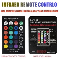 Douille d'ampoule automobile YD T10 10 W5W 6 SMD 5050 avec télécommande RGB, éclairage intérieur LED, feux de position, lampe de dôme LED pour voiture