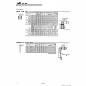 Raccord instantané SMC Pneumatics KQ2LF12-04N pièces pneumatiques - Product Image 1