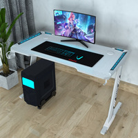 Bureau moderne de Gaming pour ordinateur 2022, Simple, en forme de K, avec cadre métallique RGB, Table de bureau, pour jeux vidéo