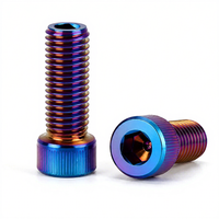 Baut Motor Titanium Berkualitas Tinggi M3 M4 M5 M6 M10 Kepala Tombol Allen Sekrup Titanium Dengan Washer