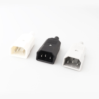 Connecteur mâle droit série C (C1/C2/C5-C14) norme EN60320-2-2 - Laiton industriel 10A LZ-14-T1 pour prises d'alimentation intelligentes