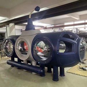 Toboggan sous-marin en plastique moulé par rotation pour enfants, pour l'extérieur et l'intérieur, <span class=keywords><strong>avec</strong></span> filet d'escalade - Product Image 5