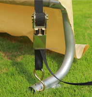 Abri de voiture en acier galvanisé de haute qualité pour l'extérieur en gros 12x20 pi abri d'auto robuste pour abri à outils pour port de bateau