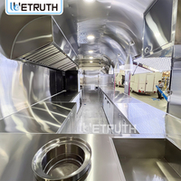Wetruth Camion de restauration personnalisé entièrement équipé aux normes américaines, four à pizza, chariot alimentaire, grande remorque alimentaire, camion de restauration de rue, fabriqué en Chine