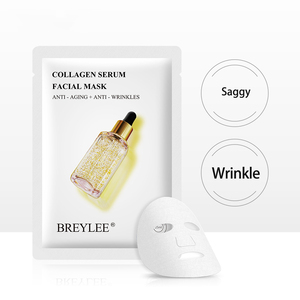แผ่นมาส์กหน้า BREYLEE 24K ยกกระชับผิว ผลิตจากผ้าฝ้ายไม่ถักทอ ผสมคอลลาเจน ช่วยให้ผิวขาวกระจ่างใส ชุ่มชื้น และกระชับ - Product Image 3