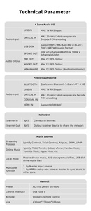 Amplificador <span class=keywords><strong>de</strong></span> Audio Profesional <span class=keywords><strong>de</strong></span> 4 Zonas <span class=keywords><strong>para</strong></span> Múltiples Habitaciones, Chip TPA3116D2, Compatible con Transmisión por Red LAN, Control por Aplicación <span class=keywords><strong>de</strong></span> <span class=keywords><strong>PC</strong></span>, Dispositivo <span class=keywords><strong>de</strong></span> <span class=keywords><strong>Sonido</strong></span> - Product Image 6