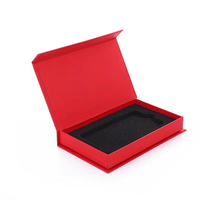 Conception personnalisée Emballage en carton de luxe pour téléphone portable Paquet de papier noir Boîte de rangement pour téléphone portable