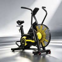 Bicicleta de Ejercicio Comercial con Resistencia por Aire y Brazos Móviles, Monitor LCD para Entrenamiento Cardiovascular de Cuerpo Completo HIIT