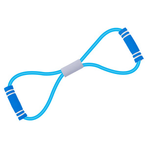 Bande de résistance en forme de 8 avec poignées 6x8x950mm pour le fitness, le remodelage corporel, le yoga et les exercices d'étirement - Product Image 2