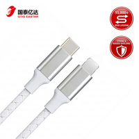 Cable USB Tipo-C de Alta Calidad para Carga Rápida de 30W 3A, Revestimiento de PVC Trenzado, Conductor de Cobre Puro para iPhone y Banco de Energía