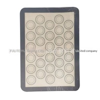 Tapis de cuisson rond pour macarons, résistant aux hautes températures, antiadhésif, compatible four, pour biscuits, 42*29.5cm