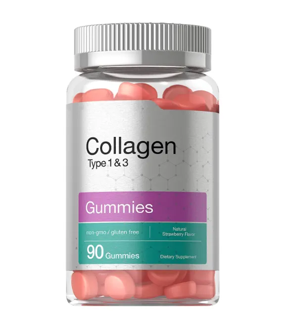 Collagen loại 1 collagen loại 3 Gummy cho các biện pháp đảm bảo chất lượng GMP sinh thái không chứa gluten