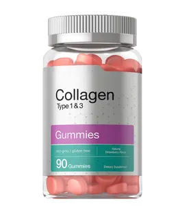 Colágeno Tipo 1 Colágeno tipo 3 Gummy para medidas de garantía de calidad GMP ecológicas Sin Gluten