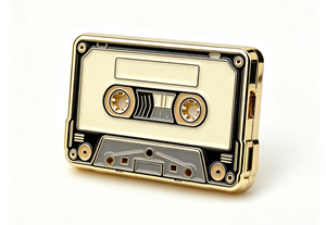 Pin Personalizado con Diseño de Cassette, Emblema Metálico Chapado en Oro, Recuerdo Musical Retro para Ropa, Decoración Navideña - Product Image 4