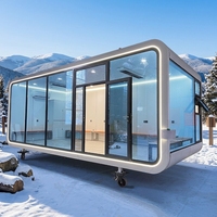 Maison préfabriquée en forme de capsule Apple Cabin, certifiée CE AS4964 SAA, maison modulaire préfabriquée, taille personnalisée 5,8 m, 8,5 m, 11,5 m