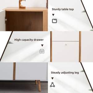 <span class=keywords><strong>Aparador</strong></span> con 3 Cajones y 2 Puertas, Mueble <span class=keywords><strong>Aparador</strong></span> con Estantes Ajustables para Sala de Estar o Comedor - Product Image 4