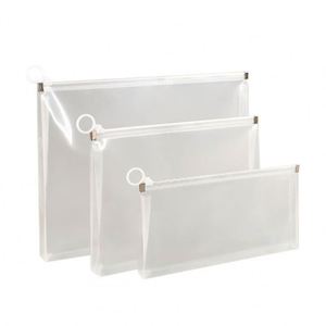 Clear PP A4 Zipper Presentation <b>Folder</b> Document Storage School Office Supplies - Product Image 2