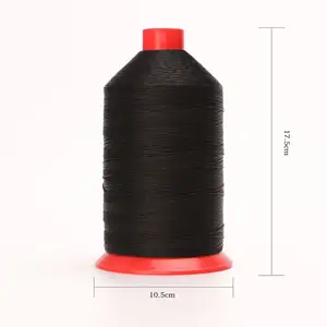 Wholesale factory price high tenacity 840D/3 black nylon bondy sewing thread for sewing leather and sofa