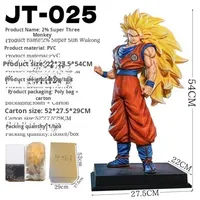 Statue Gokou Dragon JT Figurine d'action en PVC, Cheveux jaunes Ball Super Three Sun Wukong Figurines d'anime