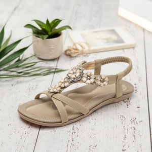 Nouvelles sandales d'été montantes respirantes antidérapantes à talon plat, polyvalentes pour l'extérieur, chaussures de plage à enfiler - Product Image 3