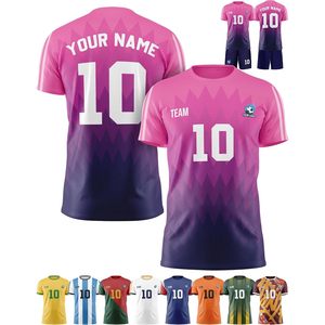 Camiseta de Fútbol Personalizada para Hombre, Cuello en V, Impresión por Transferencia de Calor, 140 g/m², Uniforme de Fútbol con Nombre, Número y Logotipo del Equipo Personalizados - Product Image 2