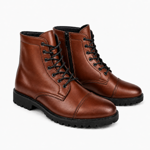 Bottes en cuir montantes de qualité export, chaussures décontractées haut de gamme pour l'extérieur, fournisseur OEM ODM, exportateur OEM ODM - Product Image 5