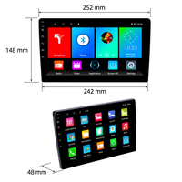Autoradio Android universel Reako 7'' 9'' 10'' pour voiture 2+32GB 4+64GB 6+128GB Écran tactile IPS GPS Bluetooth Carplay Stéréo