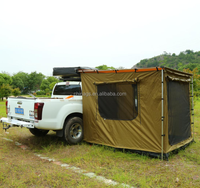 Tenda Samping Mobil untuk Berkemah dengan Tiang Aluminium, Tenda Ganda, Kain Oxford, Tahan Air untuk Semua Musim