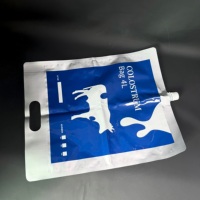Sacs d'alimentation 2L 3L 4L en feuille d'aluminium pour pasteurisation, emballage de colostrum, sacs de colostrum pour l'alimentation des veaux, premier lait