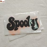 Patchs thermocollants personnalisés en chenille, grandes lettres effrayantes, broderie moelleuse, pour vêtements et t-shirts, vente en gros pour Halloween