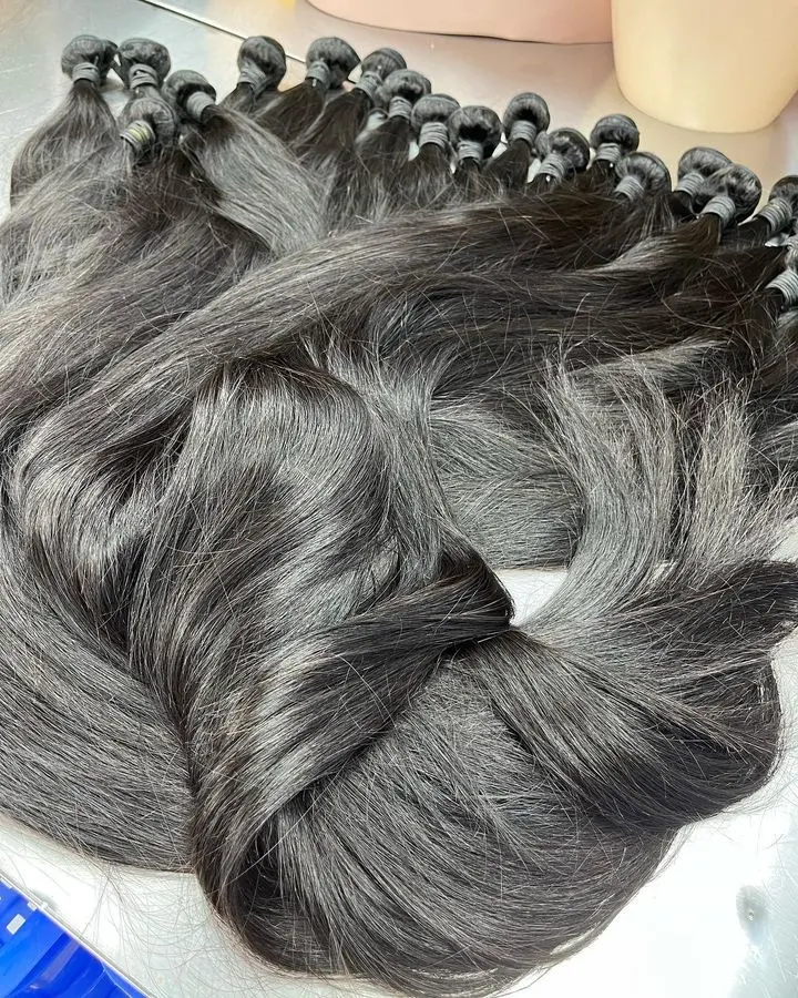 Feixes de cabelo cambodiano sem processado, venda por atacado de cabelo humano vietnamita cabelo virgem alinhado