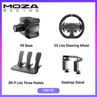 Paquete de Simulación de Carreras MOZA Racing R3 Direct Drive con Volante y Pedales, Kit de Simulación de Carreras para PC de Alta Precisión, Compatible con Venta al Por Mayor