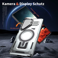 Housse en alliage pour appareil photo PC + TPU Armor Design Wireless Charge Phone Case for S25 Ultra/S24U/S23U Drop-Resistant Magnetic Ring