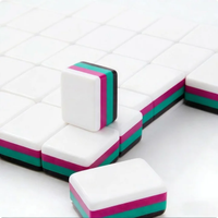 Livraison Rapide En Stock 1.26*0.95*0.63 Pouces Vente en Gros 160 Tuiles de Mahjong Américaines de Luxe en Acrylique Gravé à 4 Couches