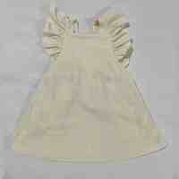 Robe d'été en velours côtelé pour filles, à bretelles, avec volants et dentelle, style bohème, pour bébés et tout-petits, ODM, écologique, respirante, coupe trapèze