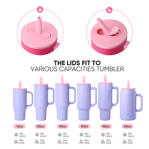 Ly giữ nhiệt 40oz có tay cầm và nắp ống hút, thiết kế thời trang và không chứa chì - Ly du lịch phù hợp với giá để cốc, quà tặng dành cho phái nữ - Product Image 5