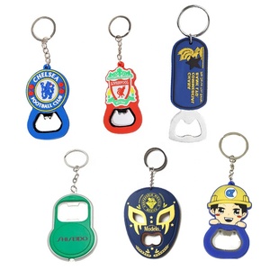 Porte-clés ouvre-bouteille personnalisé moderne, porte-clés par sublimation avec logo, porte-clés en caoutchouc PVC, ouvre-bouteille de bière, porte-clés - Product Image 1
