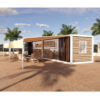 Haute qualité mobile 20ft préfabriqué étanche conteneur maison magasin de détail bar café restaurant pour l'Europe