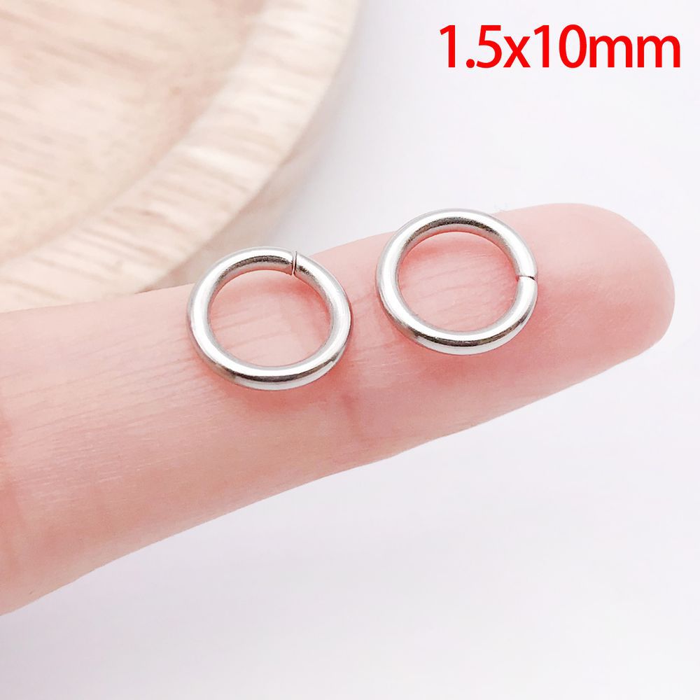 1 anillo de circuito cerrado de color acero de 1,5 x 10 mm - 0,02 g - 12598