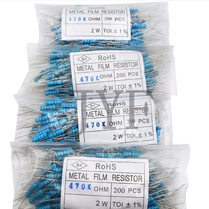 Résistance à film métallique DIP 1% à cinq couleurs 1/2W 1/4W 1/6W 1/8W 1W 2W <span class=keywords><strong>3W</strong></span> 5W 10W 1K <span class=keywords><strong>5</strong></span>.1K 6.8R 2.2R - Product Image 4