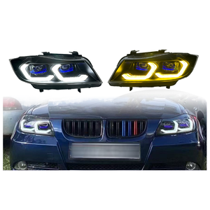 Faro Delantero para Auto BMW Serie 3 E90, Conjunto de Faros Modificados con Luz Diurna Blanca/Amarilla, Luz Direccional, Nuevo - Product Image 2